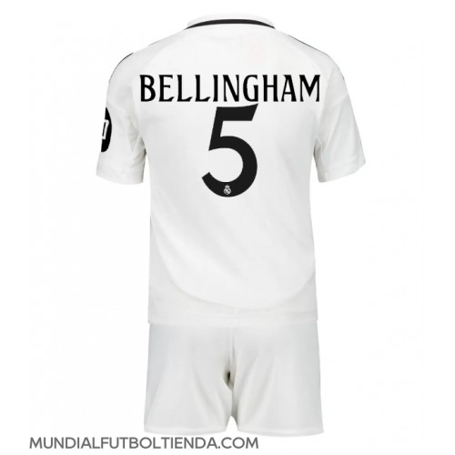 Camiseta Real Madrid Jude Bellingham #5 Primera Equipación Replica 2024-25 para niños mangas cortas (+ Pantalones cortos)